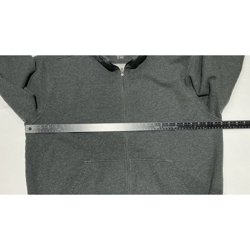 LL Bean Sweatshirt Mens XL Gray Fleece Lined Fill Zip Mock Neck - Picture 7 of 8